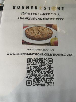 Thanksgiving orders check it out !