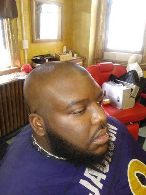 Close cut and beard shape up and trim