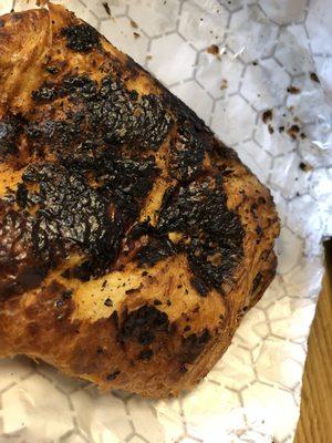 Burned chocolate croissant