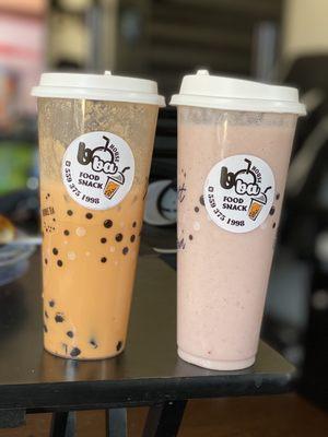 Thai Tea and Strawberry Banana