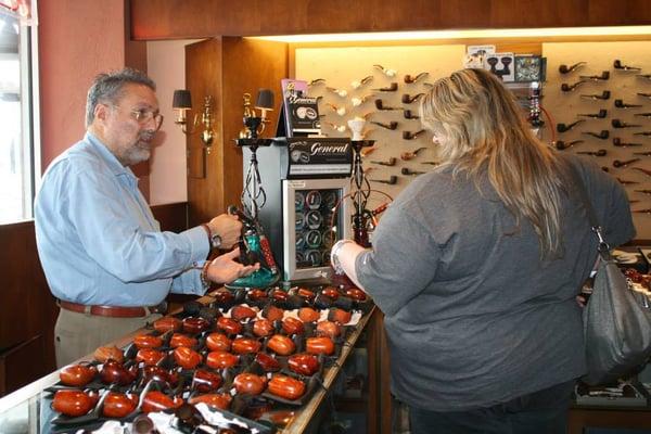 The Briar Shoppe hosts vendor events for pipes, cigars, and tobaccos.