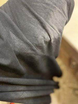 Powder from under layer on my clothes!