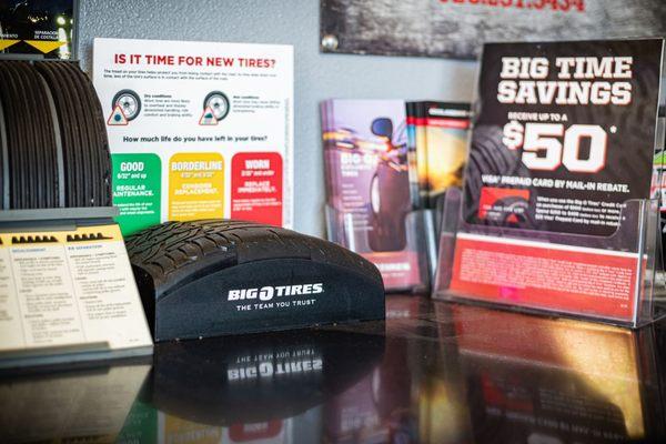 Visit your neighborhood Big O Tires for great products, service and even better deals!