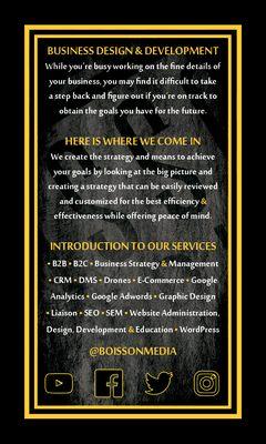 Boisson Media - Business Card - Back