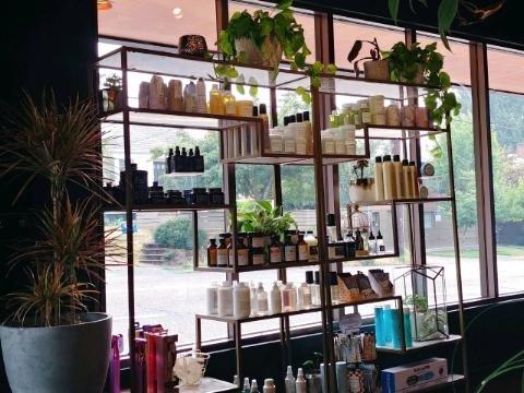 Window display with more lovely plants.