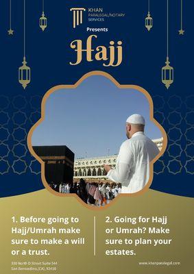 Estate Planning, Will, Trust, Hajj Estate Planning, Islamic Will.