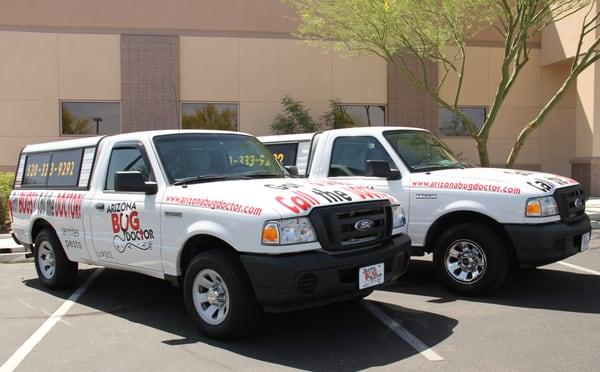 Arizona Bug Doctor trucks can be spotted all around Tucson removing or eliminating the pests in your home or business.