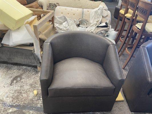 Custom swivel chair for commercial space