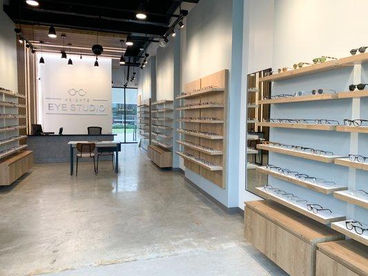 Modern and clean optometry office storefront