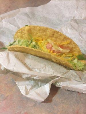 I guess party taco is 59 cents cause there's nothing in it. Another Taco Bueno rip off!