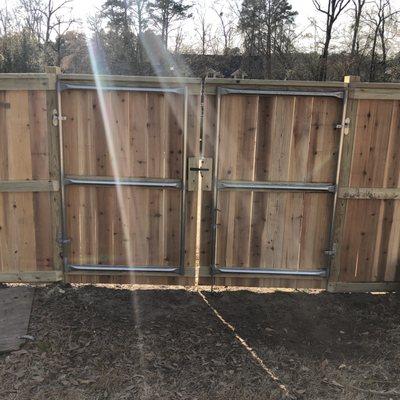 All of our gates are backed with steel frames  and a one year warranty