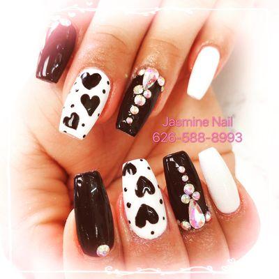 Love nail for birthday and Haloween together