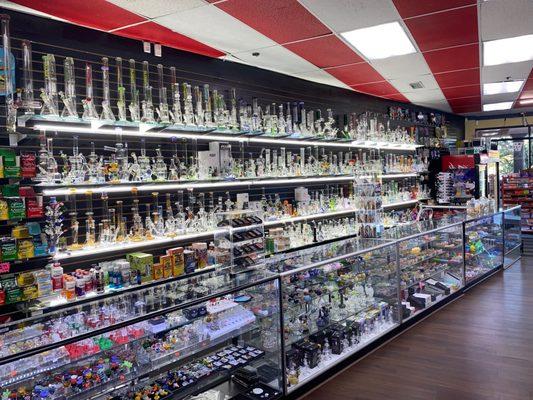 Huge glass selection