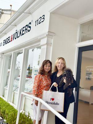 Visiting with Sandra Miller and Misty at Santa Monica Engel & Völkers Office