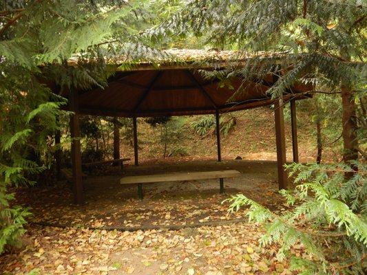 Nice pavilion to read a book in the Woodway Reserve.