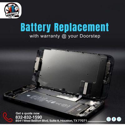 Battery Replacement with Warranty, Delivered and Installed at Your Doorstep!

We do all Repairs QUICK & in 15 mins with 100% quality work.