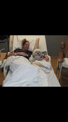 One of my hospital stays with my service dog