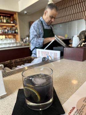 Our favorite bartender and my favorite cocktail