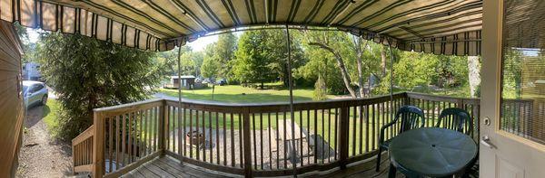 View from the deck of cabin 101