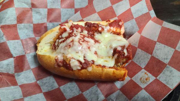 Meatball parm. 1/2 large.