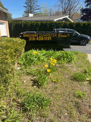 Dumpster in my driveway