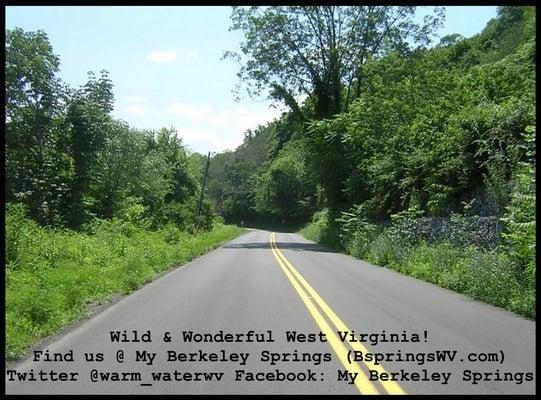 This photo is on River Road in Wild & Wonderful Berkeley Springs in West Virginia!