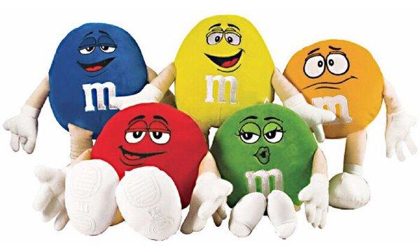 We have those cute M&M plushies! Different sizes! #MandM