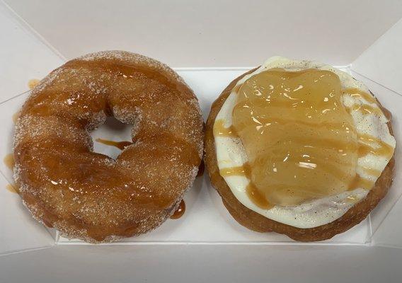 Caramel apple cheesecake and pumpkin cinnamon roll