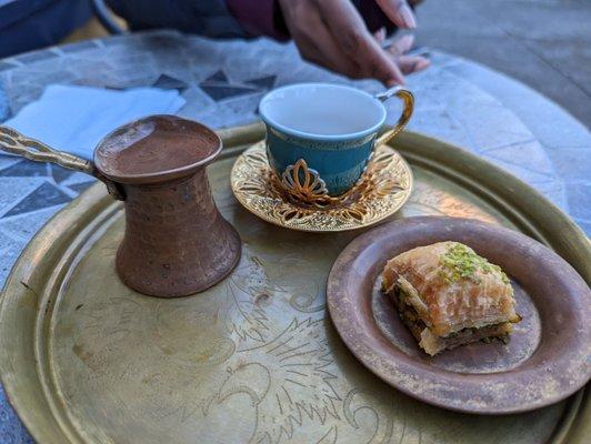 Coffee and baklava