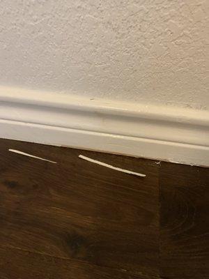 the undercutting job left all of the baseboards in this condition.