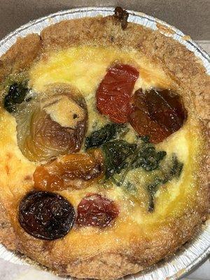 Tomato, Onion and Spinach Quiche