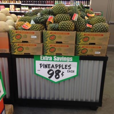 WinCo: extra-sweet Del Monte Gold pineapples for $0.98/each.