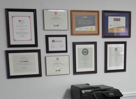 Years of Certifications and Awards