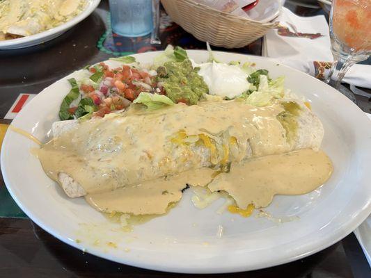 Burrito Carne Asada (kinda messy presentation but good taste)