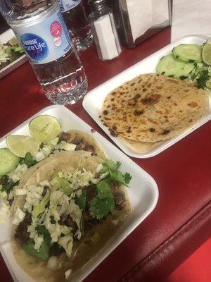 Carne asada tacos & caramelo