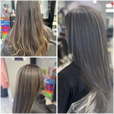 Ash highlights ( done by Susan at Studio 8 Salon)