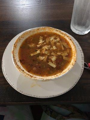 Bowl of Chicken Tortilla soup