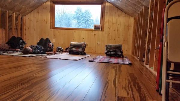 Come in and check out new radiant floor heat; it's like laying on a heating pad!