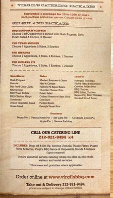 Catering Menu