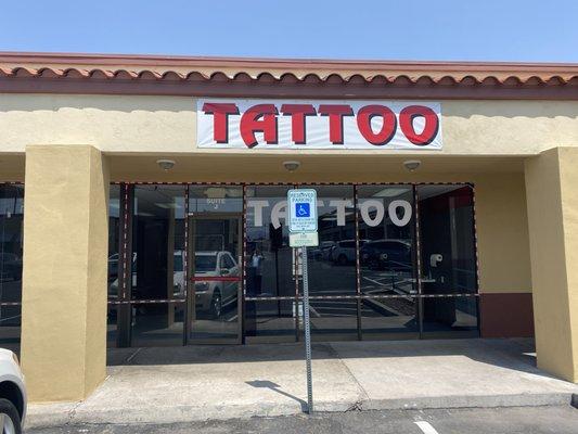 Front of Las Vegas tattoo company