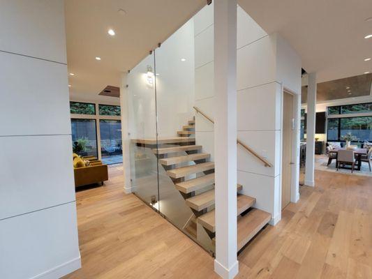 Custom glass railings! 
 (photo credit: Adam Leland Homes)