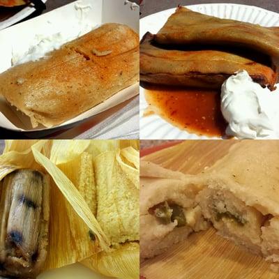 All the tamales I could find in the festival... Only 5types of tamales from the 3 stalls. How sad :(