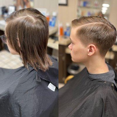 Before and after Clipper cut