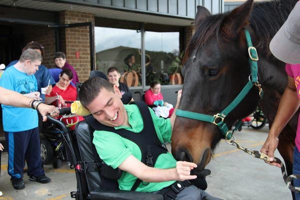 All residents, regardless of mobility, are able to participate in our equestrian program.