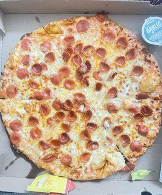 Papa John's "NY STYLE CRISPY CUPPY 'RONI PIZZA"