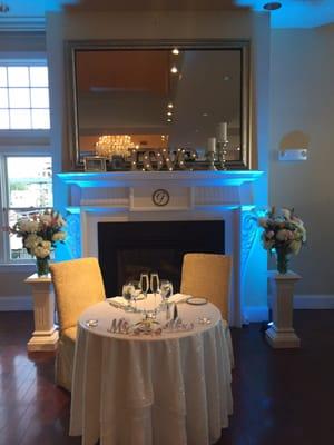 Sweetheart table at the wedding