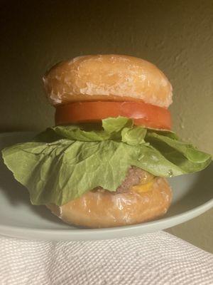 Where's YOUR Luther burger? Buns by Krispy Kreme, lettuce/tomato by 36G, beef/cheese by Walgreens, seasoning by Target. SEP23