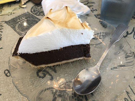 Chocolate pie. Look at that meringue!