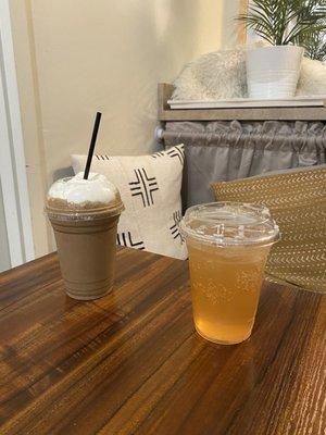 Mocha frappe, kombucha