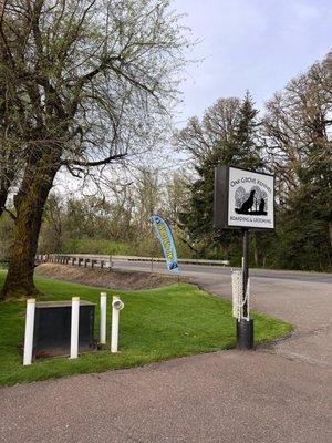 Kennel entrance off of Hwy 99 in Monmouth, OR.